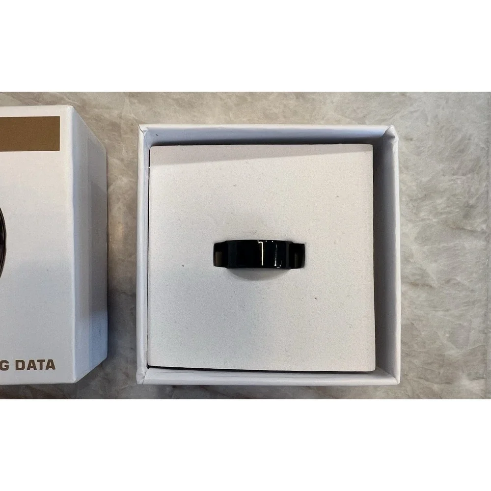 Smart Ring  Smart Heart Ring  Monitor Heart Rate Fitness Tracker Size 6 Black